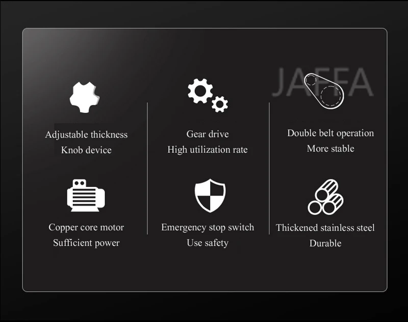 Description Picture 5 of itemNoodle Press Machine Electric Dough Roller Stainless Steel Desktop Pasta Commercial Kneading Dumpling Pasta Maker 220V