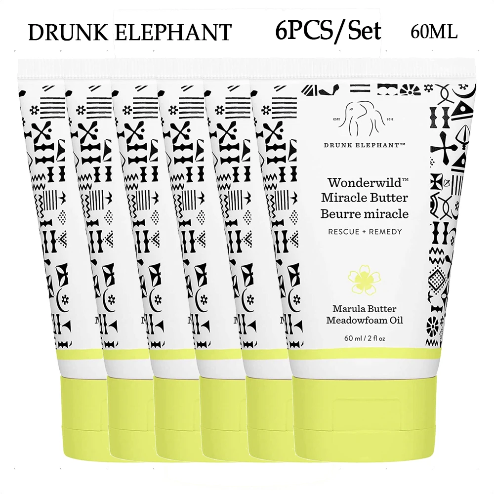 

60ML 6PCS Drunk Elephant Wonderwild Miracle Butter Resurf Serum Virgin Marula Luxury Facial Oil Vegan Anti-Aging Skin Care Face