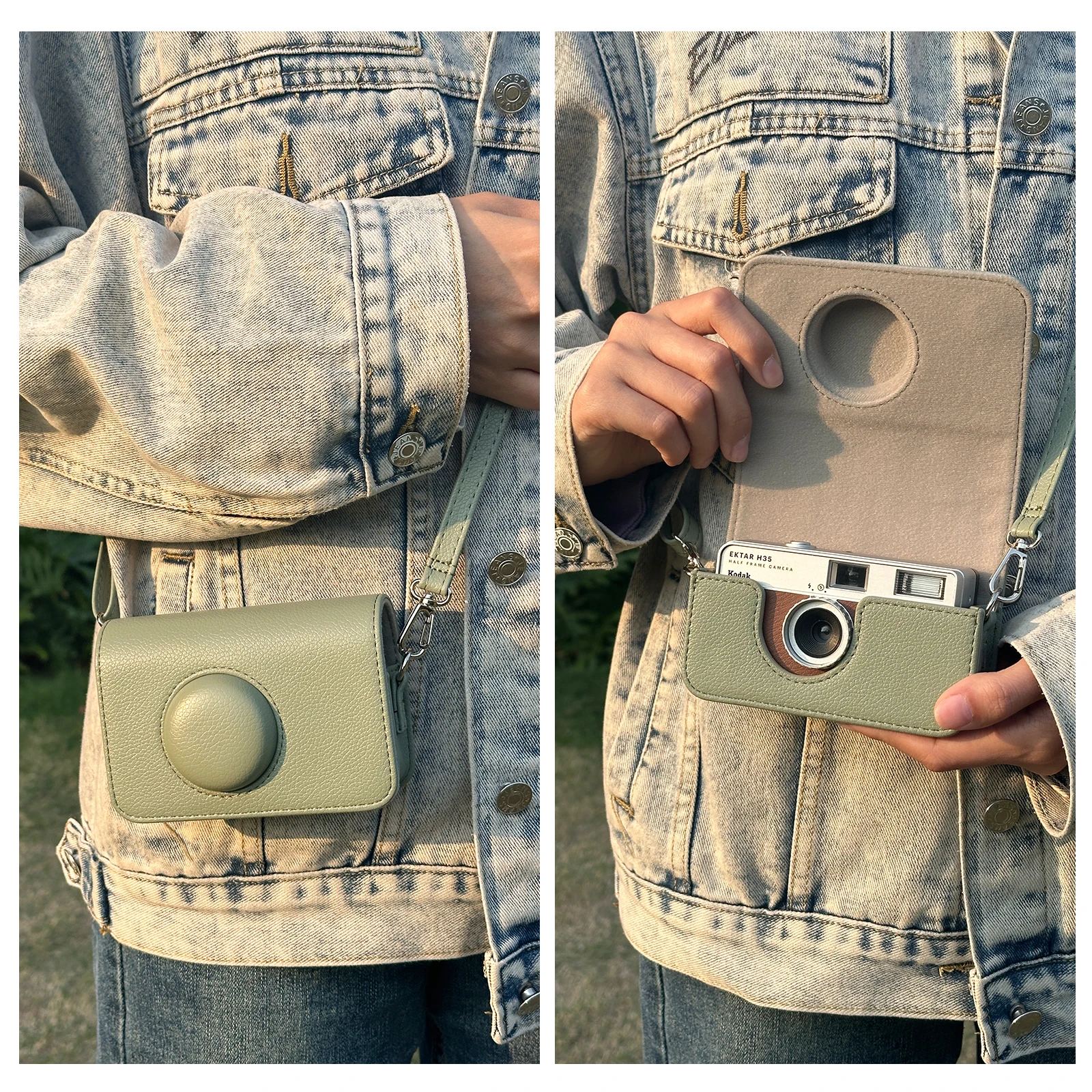 For KODAK H35 H35N Frame Film Camera Camera Case Storage Holder Organizer for Kodak F9 F9S M35 M38 I60 Paper Shoot kamera