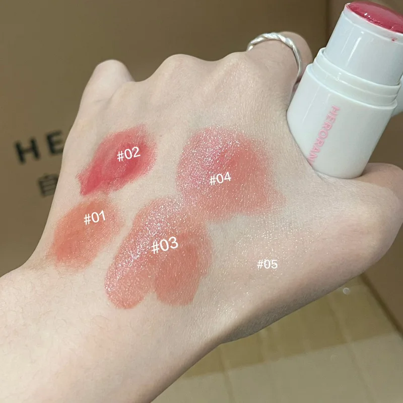 HERORANGE Aqua powder blusher Stick Korean Girls Whitening Natural Naked Makeup Highlight powder blusher Brightening Cream 6