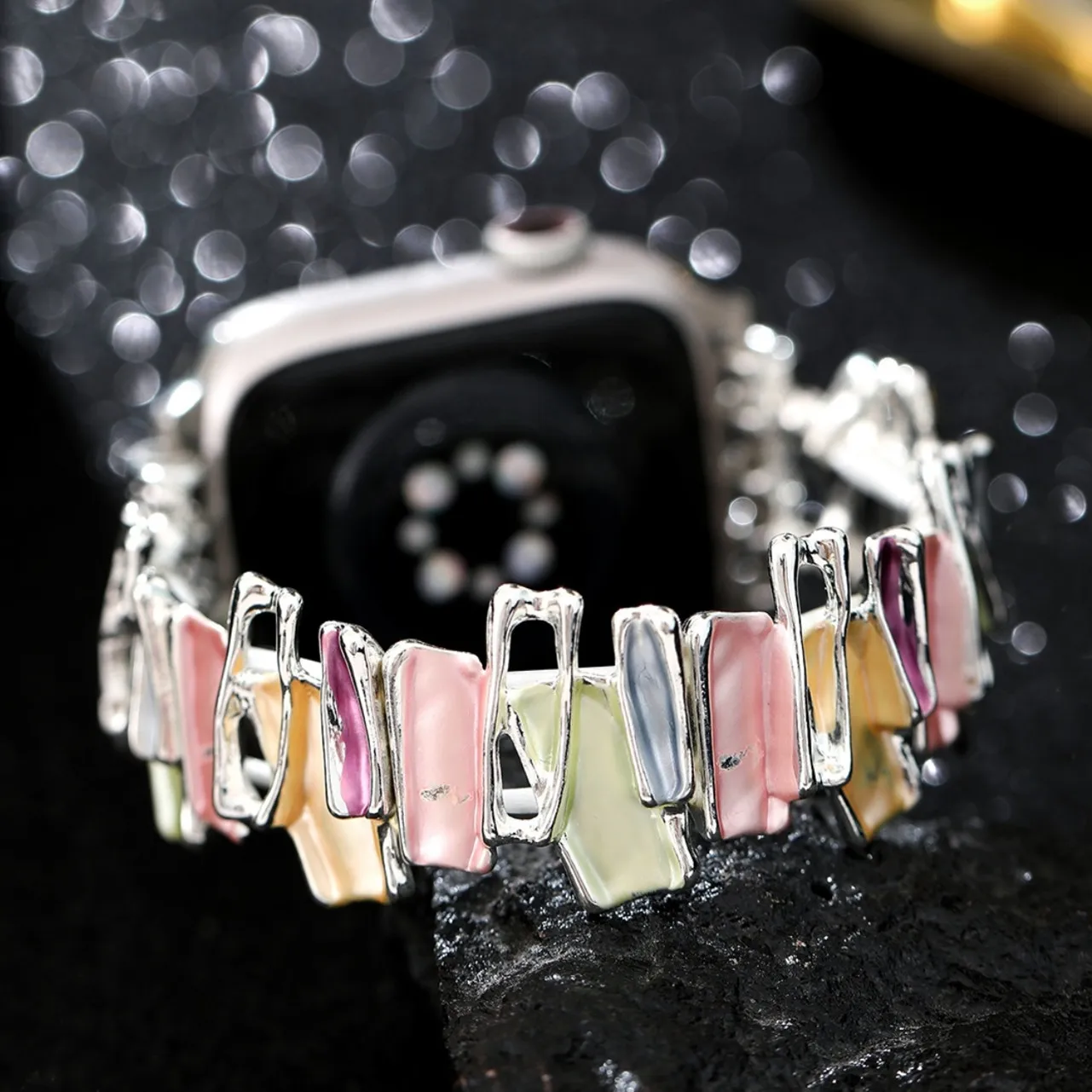 Stylish Geometric Metal Elastic Bracelet