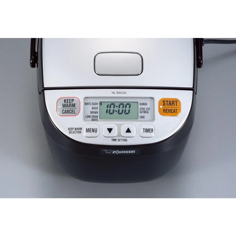 Rice Cooker and Warmer, Silver Black