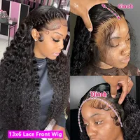 13x6 Hd Lace Frontal Wig Deep Wave Loose Curly Wigs For Black Women Water Wave Human Hair Wig 30 Inch Lace Front Wig Human Hair 2