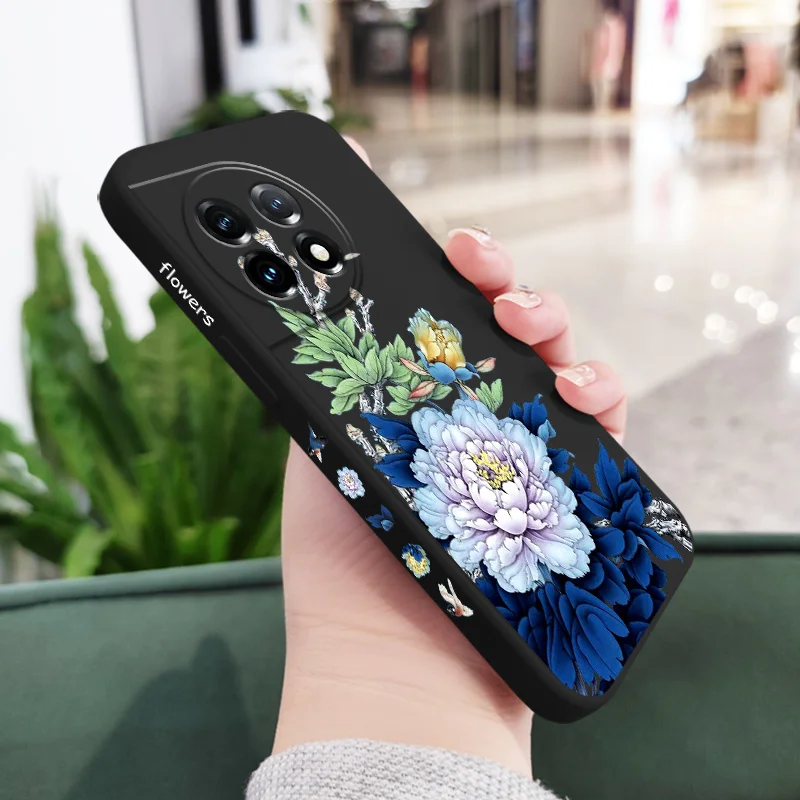 Blue Blossom Liquid Silicone Phone Case