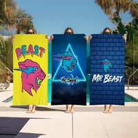 Game Blogger Mr-Beast Big Microfiber Beach Towels Quick Dry Towel Sand Beach Towels Pool Towel for Travel Swim Pool Yoga 1