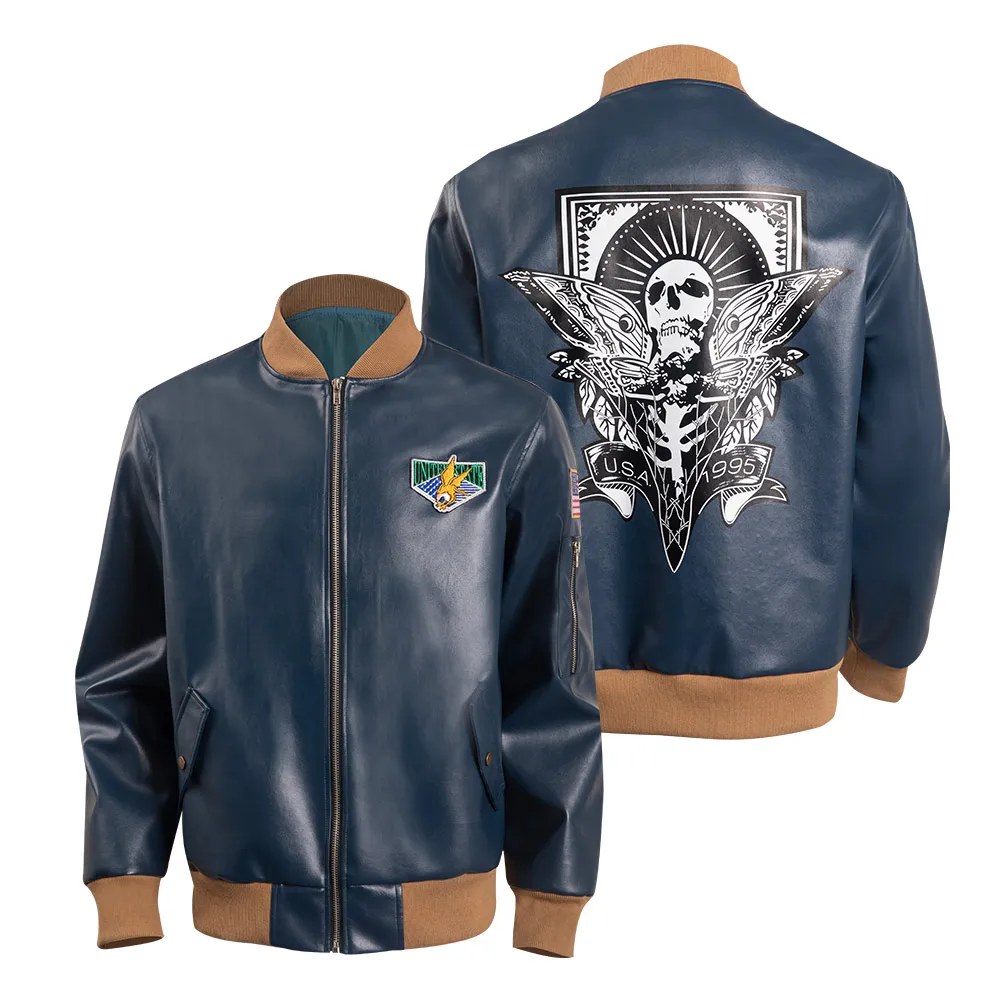 Maschio Resident 4 Leon S.Kennedy Costume Cosplay Evil Remake Cappotto Cosplay Giacca Abiti Halloween Carnival Party Travestimento Vestito