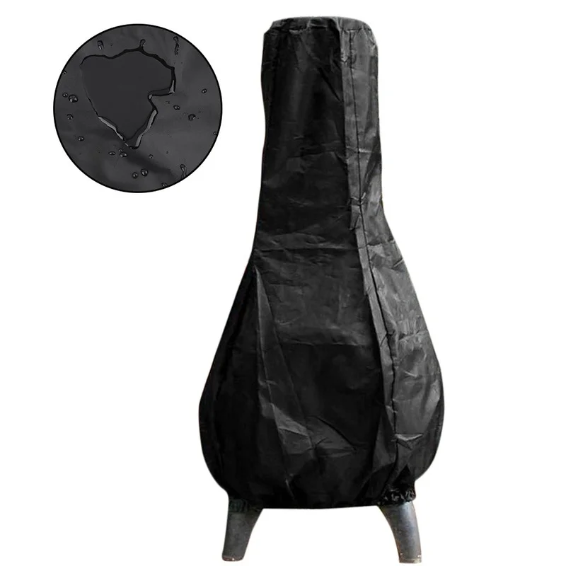 Outdoor Chiminea Cover Waterproof Protective Sleeve Fireplace Cover Camp Heater Bag Heating Covers Warmer Heating Stove Tent