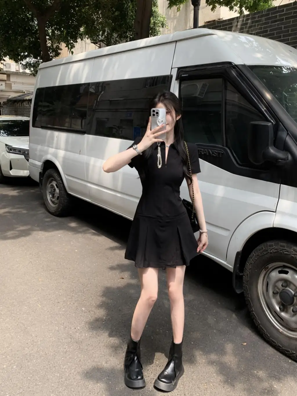 Summer New Casual Slim Solid Dresses for Women Sporty Turn-down Collor A-line Korean Chic Streetwear Simple Vestidos Mujer