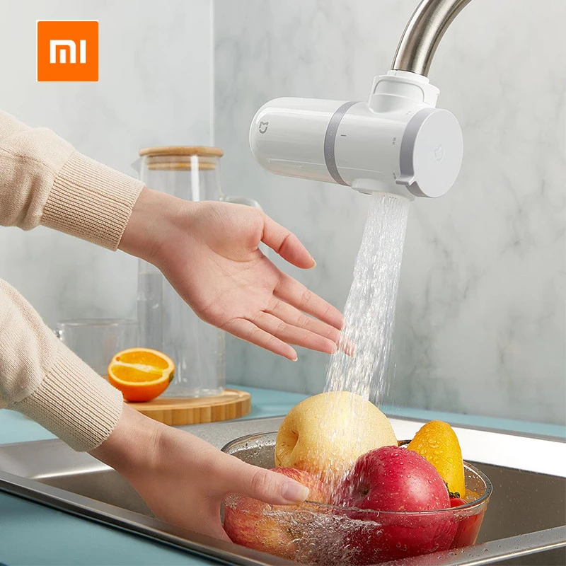 kitchen sink with drainboard Xiaomi Water Faucet Purifiers Kitchen Faucet Percolator Water Filter Activated Carbon Filteration Device Rust Bacteria Removal white kitchen sink
