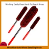 3PCS Car Wheel Detailing Brush Bendable Auto Soft Wheel Woolies Brushes Car Cleaning Tools for Car Rim Tire Washing Accessories 1