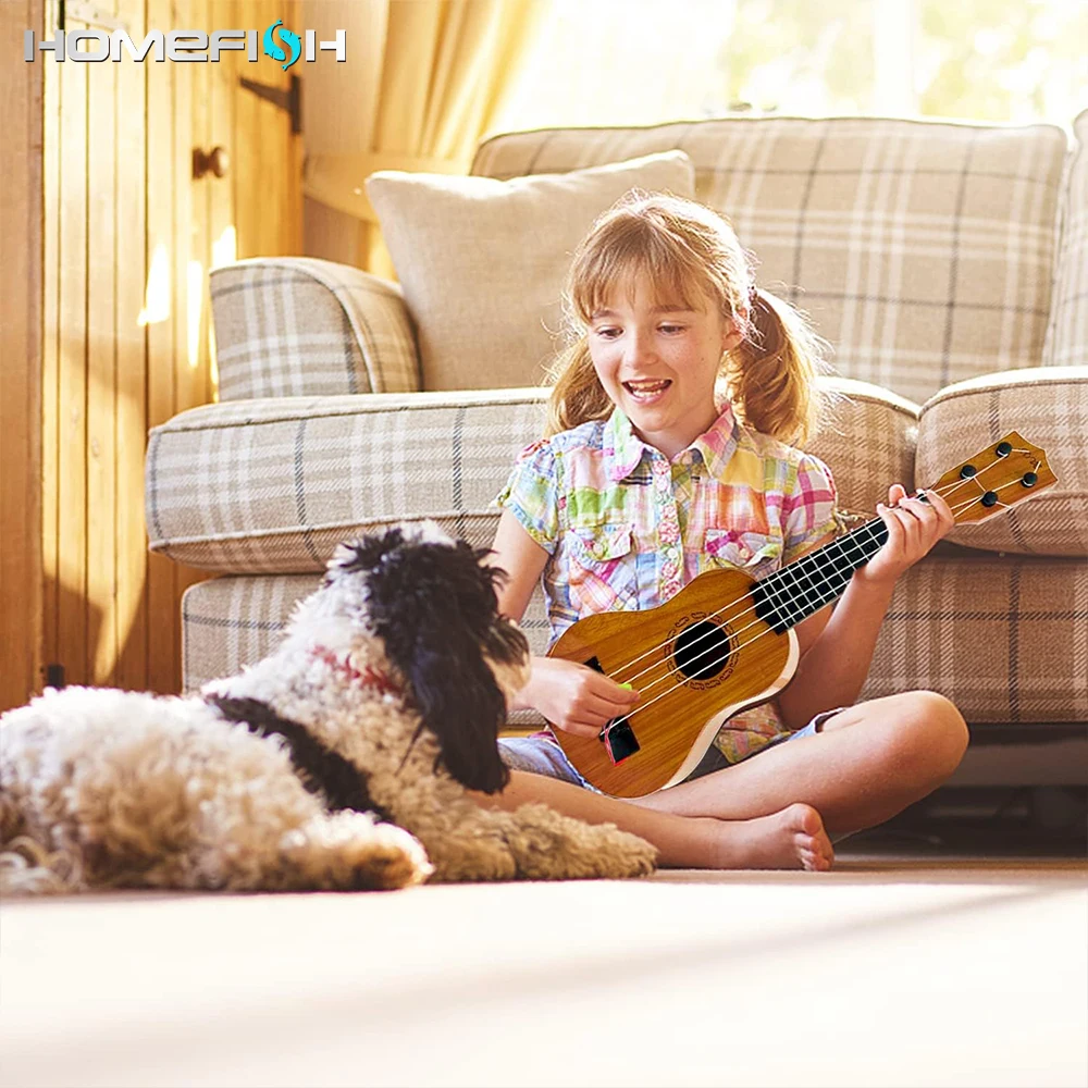 Music Toys 35cm Ukulele Children Guitar Toy Can Be Used To Play Elementary Instruments With Paddles Simulating Yukrili Music Toys