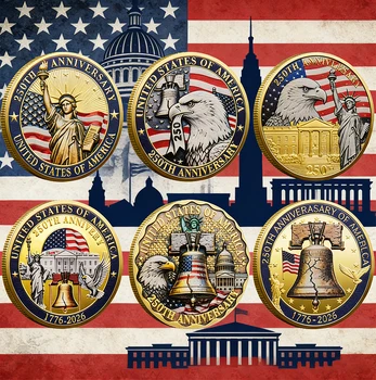 America 250 Commemorative Coins - 6 Styles