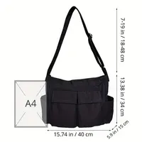 Women Vintage Handbag Canvas Teenager Shoulder Tote Bags Messenger Bags Ladies Casual Handbag Crossbody Purse - Image 2