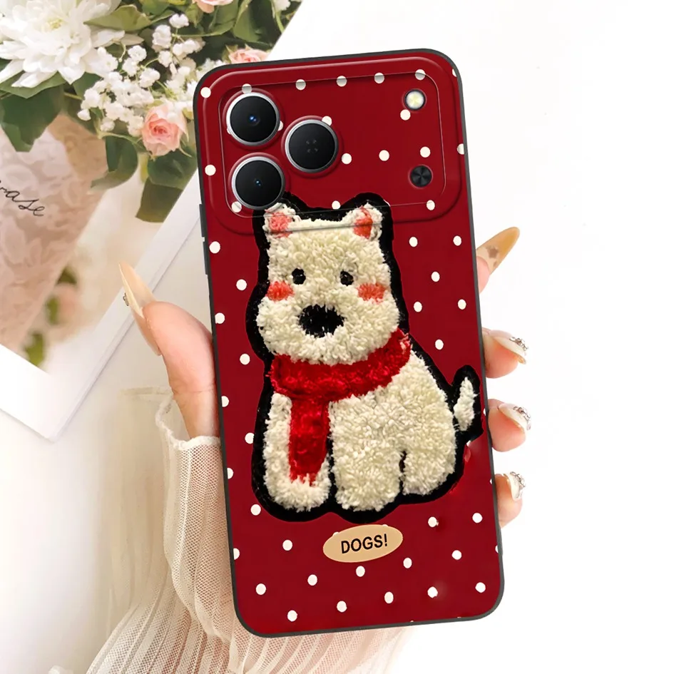 Cute Cartoon Cat Painted Soft Silicone Phone Case Cover