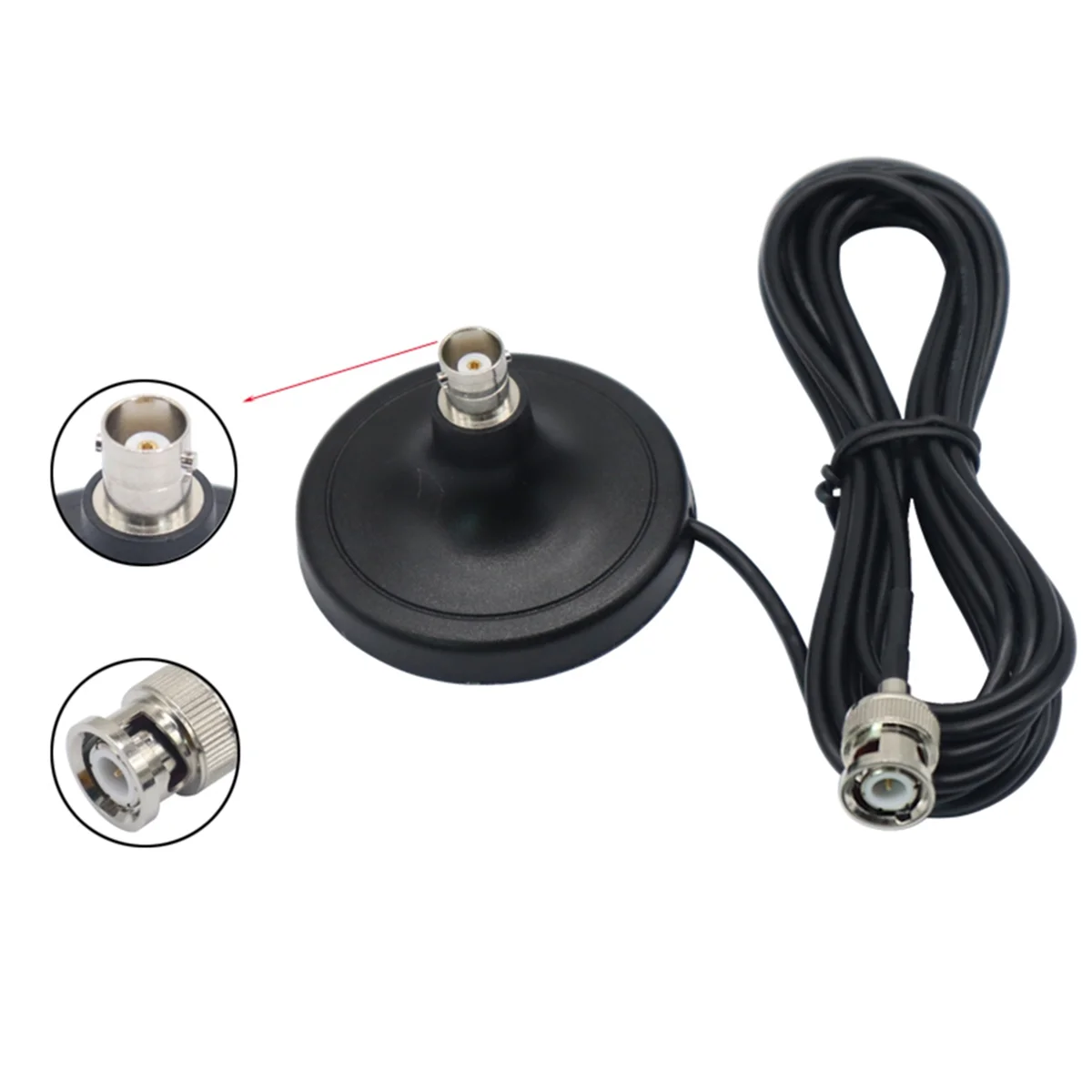 Durable BNC Male and Female Antenna Magnetic Base 3 Meters Extension Cable
