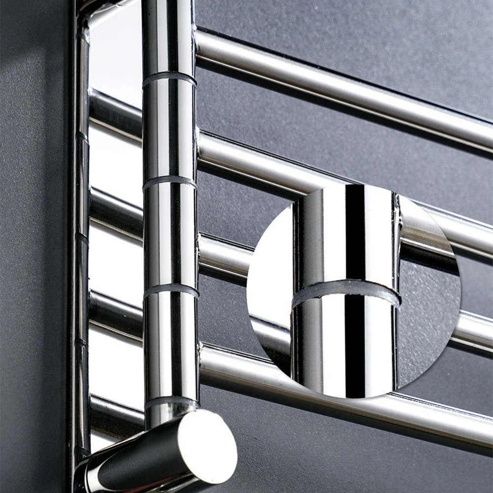 Bathroom Towel Rail Rack Holder 4 Swivel Bar Wall Hanger Shelf Stainless Steel
