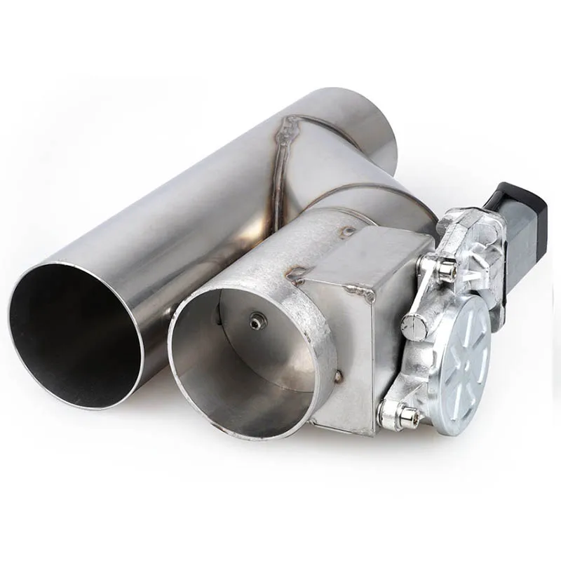 1Pc 2.5'' 3'' Stainless Steel Exhaust Piping Adjustable Y-shaped Pipe Electric Exhaust Cutout Single Valve Automotive Accessory