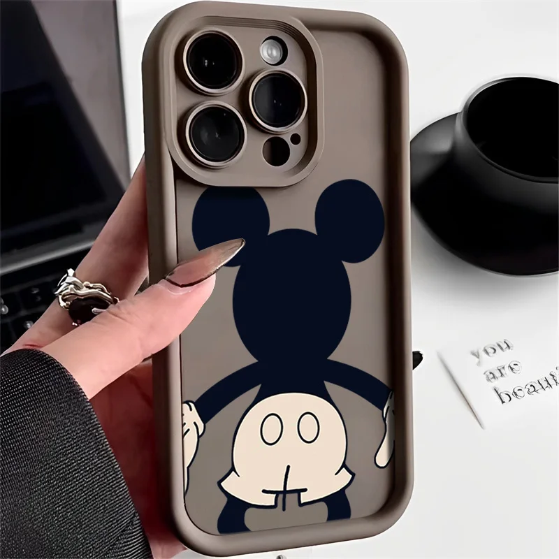thumbnail image 1 of Disney Mickey Mouse Stitch Soft Case for iPhone 15 14 13 12 11 Pro Max XS X XR 8 7 6S 6 Plus SE 2020 Frosting Shockproof Cover, 1 of 4