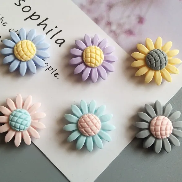 10pcs Candy Flower Frosted Resin Fridge Magnets
