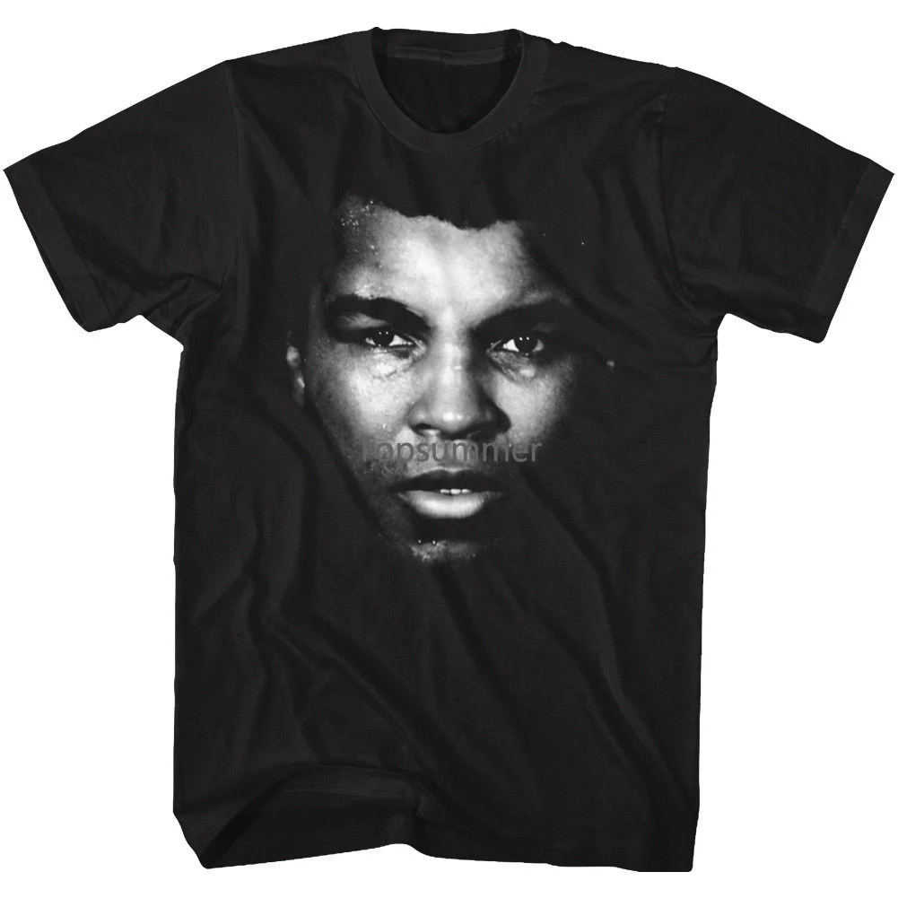 

Muhammad Ali Ali Portrait Black Adult Short Sleeve T-Shirt Casual Short Sleeve For Men Clothing Summer T Shirt