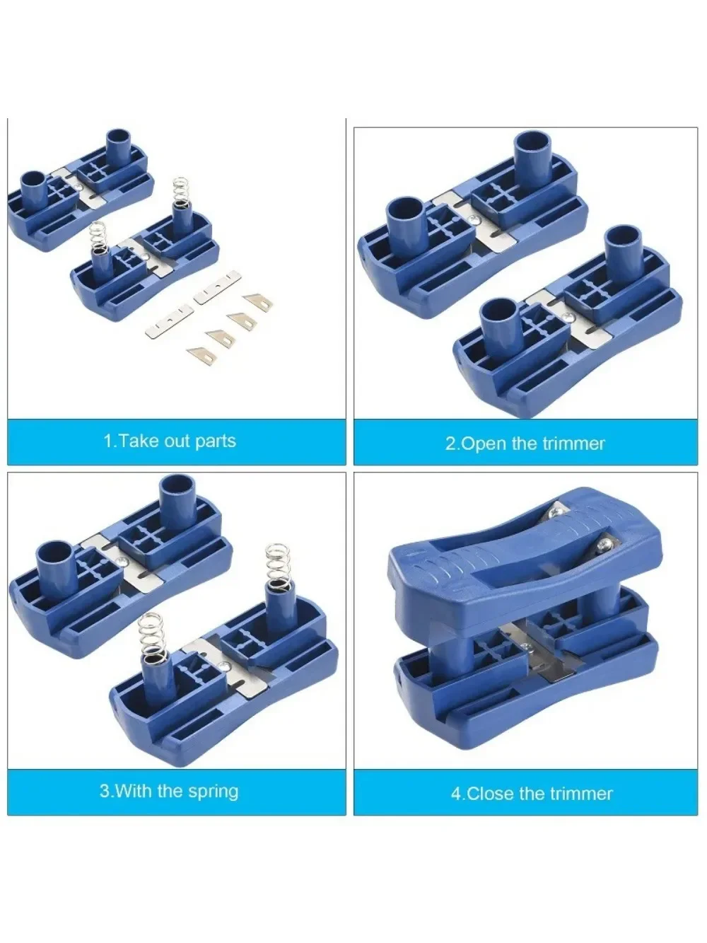 Woodworking Edge Trimmer Set Double Side Trimmer Wood Tail Trimmer for Plastic PVC Plywood Manual Woodworking Tools 6