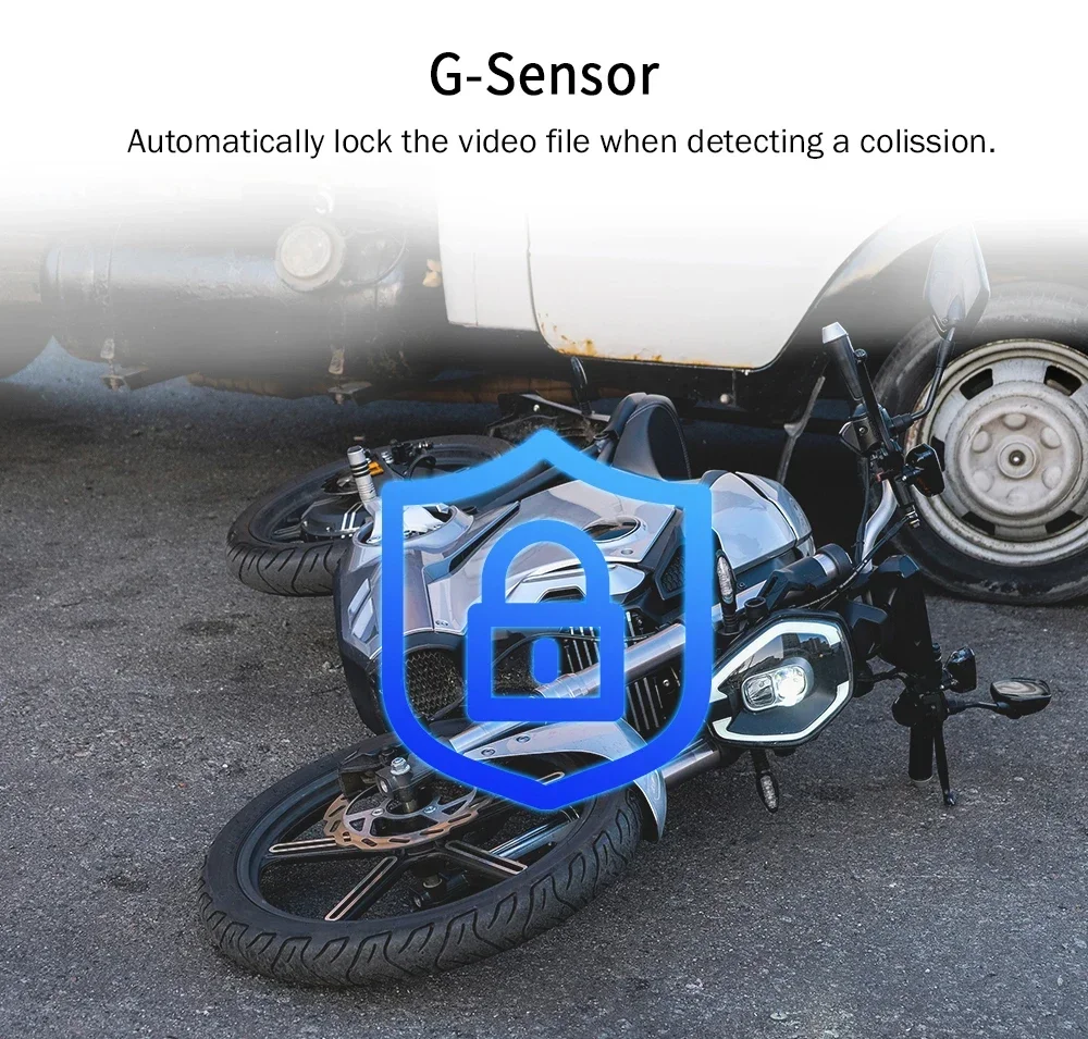 Príklad nočného záznamu motocyklovej palubnej kamery