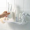 Bathroom Self-adhesive Shampoo Shelves Shower Towel Storage Rack Cosmetic Toilet Organizer Home Decor Kitchen PP Plastic Rack 1