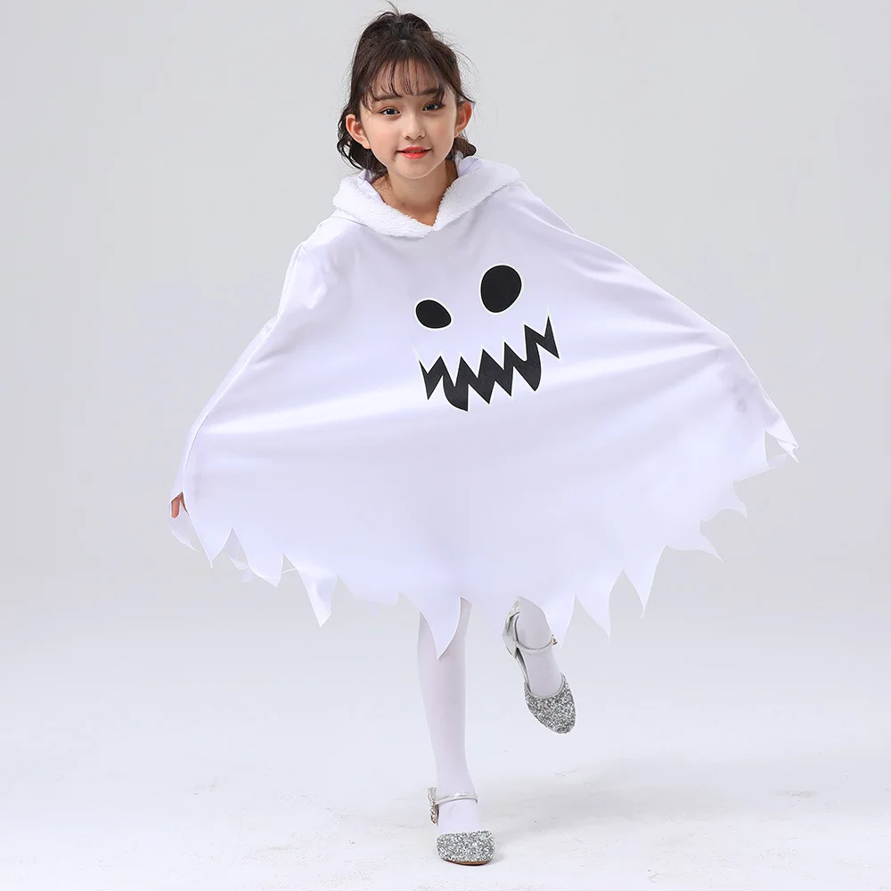 Cosplay Costume Halloween Dress Outfit Child Ghost Demon Glow In The Dark Cape Costume
