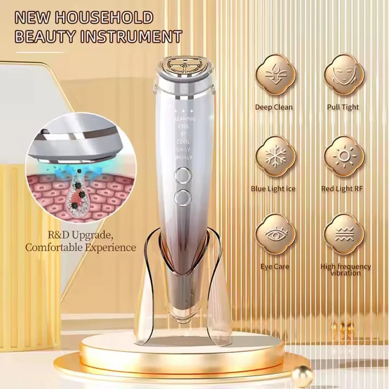 EMS Facial Massager High Frequency 6IN1 Face Lifting Microcurrents for Face and Eyes Tightening  RF Beauty Health Face Care Tool 6