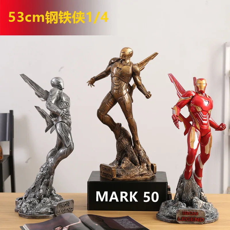 

Marvel 53cm Anime Iron Man Mk50 Avenger Alliance 4 Resin Statue Bedroom Decoration Model Big Decoration Crafts Collection Gift