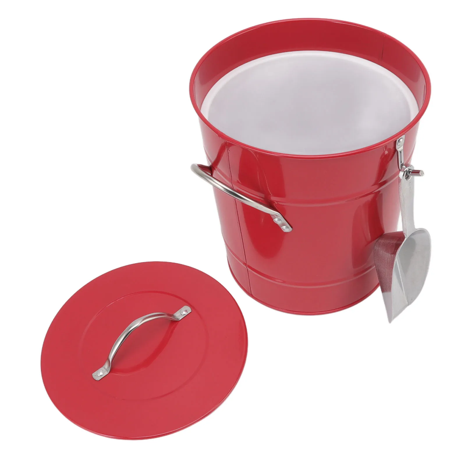 Ice Bucket with Ice Shovel Galvanized Sheet Plastic Beer Chiller Bin for Bar Home Outdoor Picnic