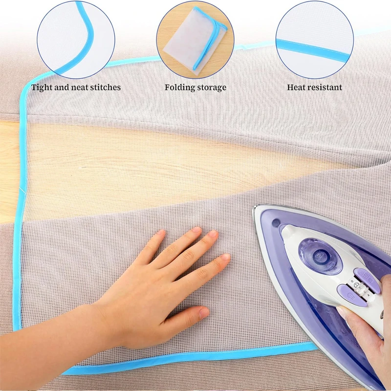 Ironing Protection Pad Heat-Resistant Polyester Mesh For Safe Steam Ironing Protects Clothes Board