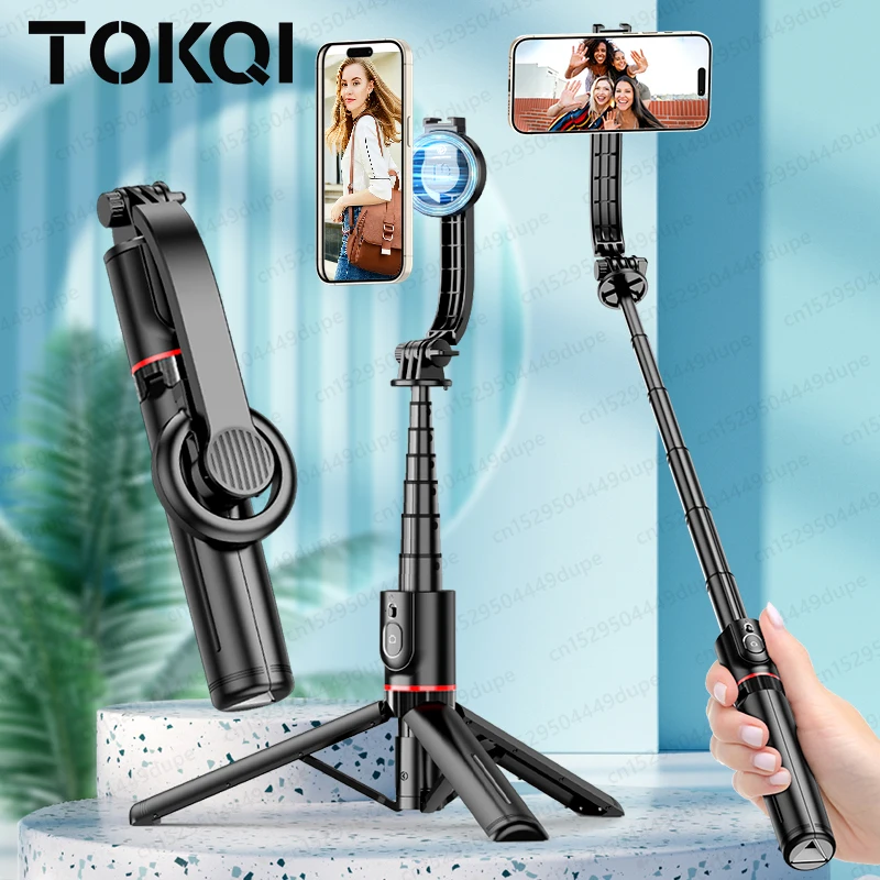 iPhone 14 13 12 Pro Max 수직 촬영용 Bluetooth 원격 Magsafe 핸드폰 스탠드가 있는 자기 셀카봉 삼각대