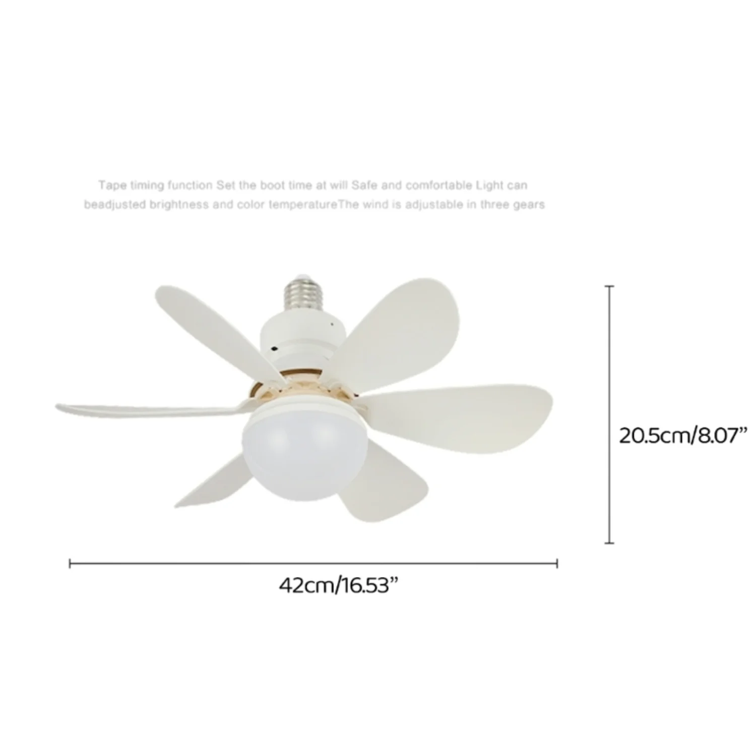 Intelligent  Fan Lamp 30W with Remote Control & Timing for Shop Kitchen 6