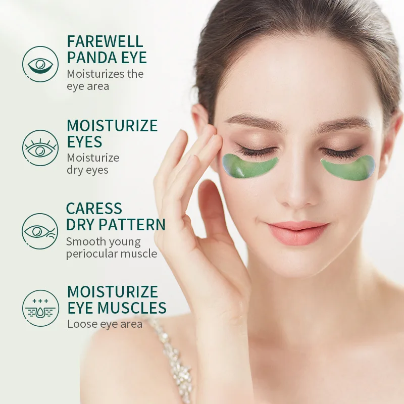 60pcs SADOER Seaweed Crystal collagen Eye Mask Anti Dark Circles Moisturizing Anti-aging Anti Wrinkles Eye Patches Gel Masks