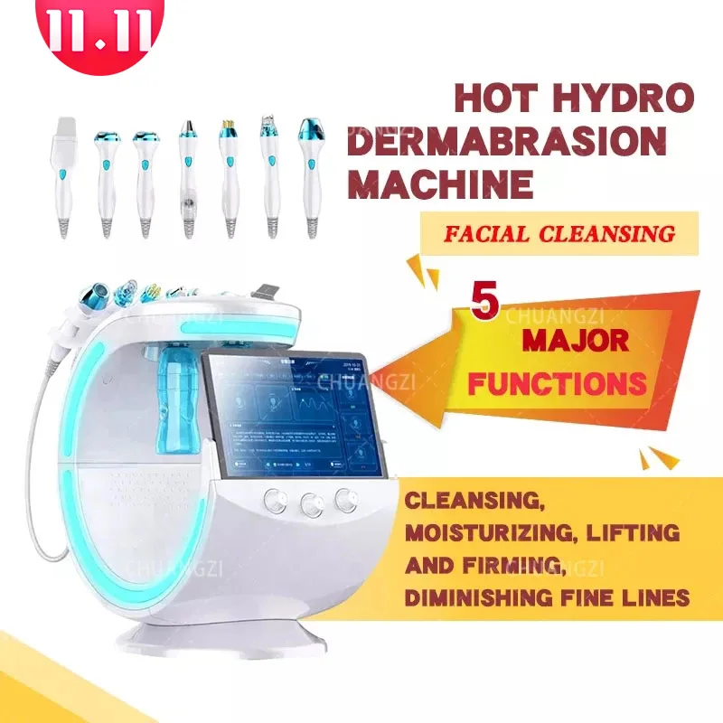 

7 in 1 h2 o2 facial cleaning device with bio face lifting skin rejuvenation whitening beauty equipment