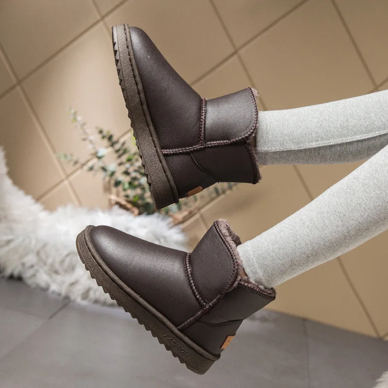Large Size Women's Boots Snow Boots Women New Fashion Winter Low-tube Warmth Women's Cotton Shoes Short Women