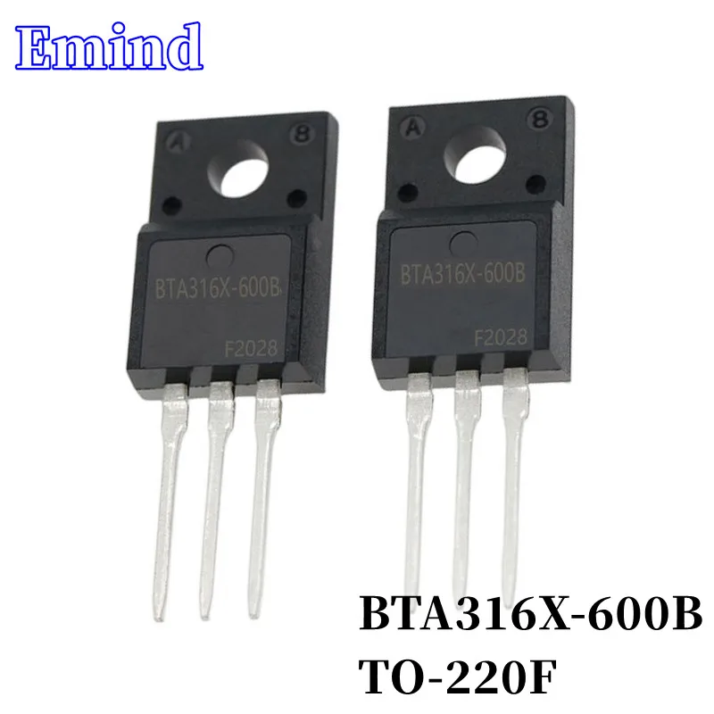 

5Pcs BTA316X-600B BTA316X Thyristor TO-220F Plastic Package 16A/600V DIP Triac Large Chip