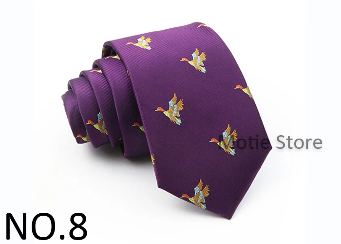 Herren-Krawatte aus Polyester, Ainmal-Krawatte, schwarze Ente, Huhn, Gravatas für Business, Hochzeit, Party, Freizeitanzüge, Hemd, Accessoire, Geschenk – Detail 9