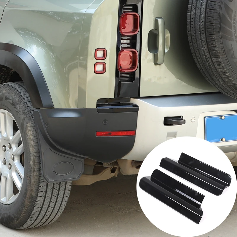 

For 2020-2023 Land Rover Defender 90 110 ABS Black Car Rear Bumper Both Sides Tail Lights Decorative Strip Sticker Auto Parts