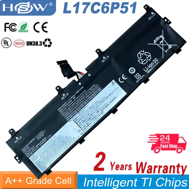 

Новинка настоящая аккумуляторная батарея для ноутбука L17C6P51 L17M6P52 01AV497 01AV498 11,4 V/99Wh/8440mAh для P72 P73 SB10K97636 SB10K97637