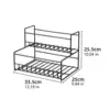 Coffee Syrup Rack Stand Easy Installation Easy to Clean Kitchen Storage Rack 6
