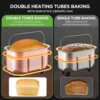 Bread Maker, 3.3LB Larger Bread Machine 15-in-1 Stainless Steel & Nonstick Ceramic Pan & Auto Nut Dispenser Bread Maker 6