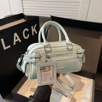 Design élégant brillant PU carré épaule et sacs à bandoulière solide fermeture éclair chaud à la mode Designer Style sacs à main pour les femmes 2025 nouveau 1