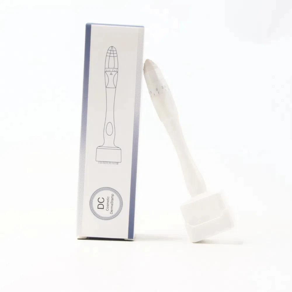 1PCS Derma Stamp 140A Titanium 0.25MM Adjutable Plastic Manual Needle Stamp For Hair Loss Beard Growth Therapy Skin Care Tool