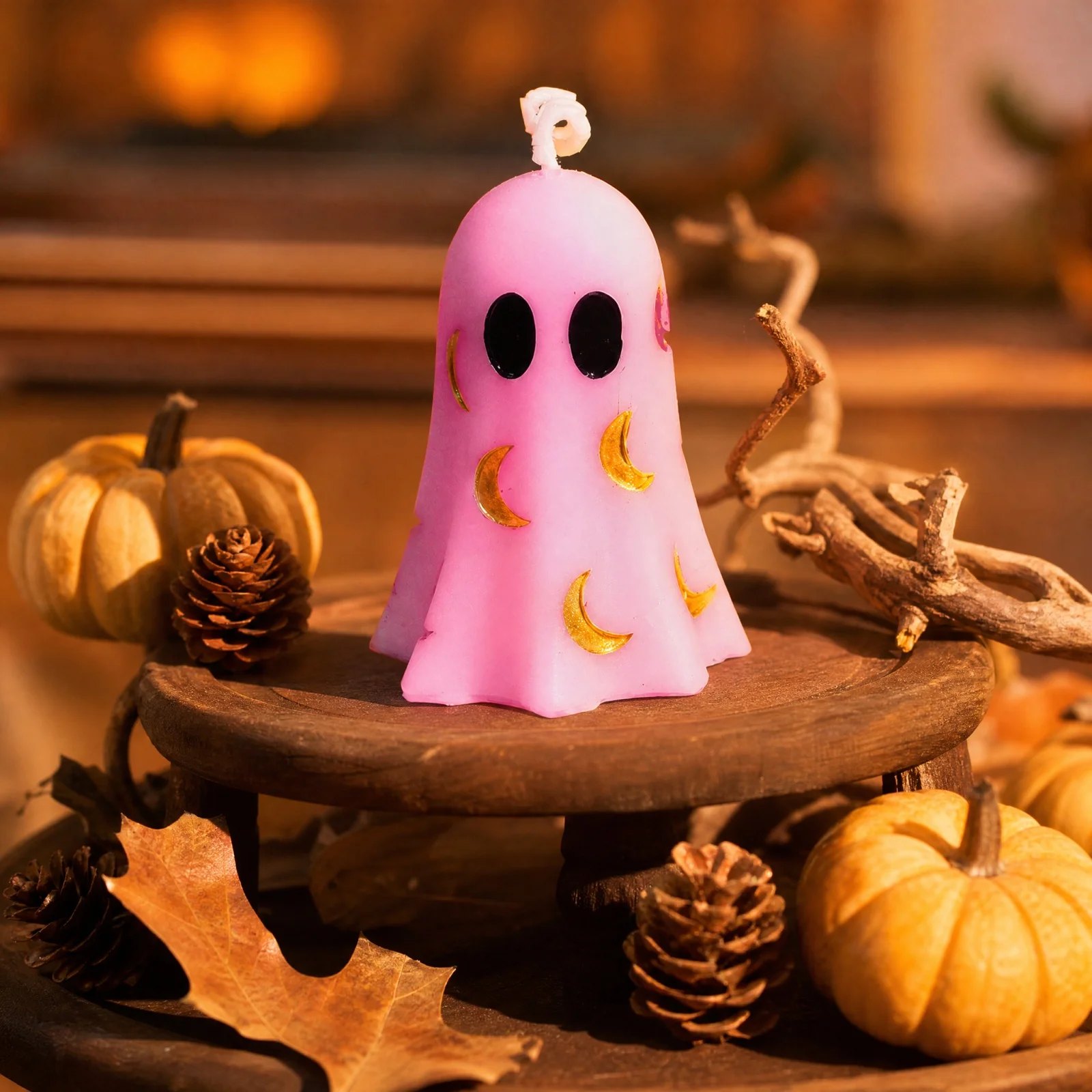 Ethereal Glow: Gothic Ghost Scented Soy Candle for Home and Halloween Decor