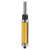 Flush Trim Router Bit with Top and Bottom Bearing 1‑1/2inch H * 1/4inch Shank Woodworking Tool Router Bit Straight Router Bit 6