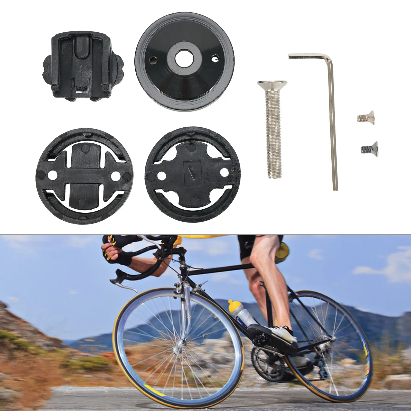 1x Bicycle Aluminum Alloy Bike Stem Computer Mount Holder For GARMIN/Bryton/Cateye Wrist Watch Stand Cycling Accessories