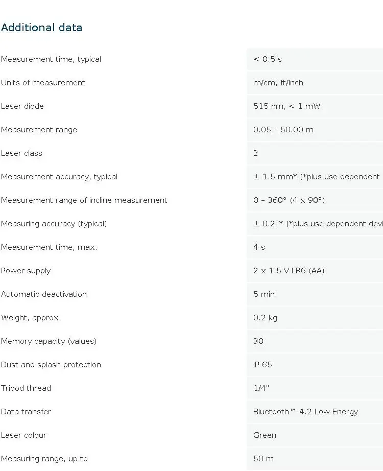 Description Picture 3 of itemBOSCH GLM 50-27 CG Laser Range Finder High Precision Lightweight Modern Screen Measurement Laser Measure RangeFinders GLM50-27CG