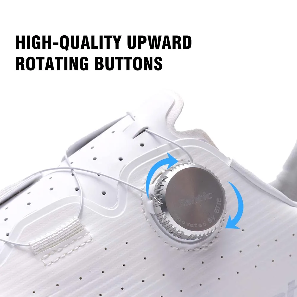 Santic Men Cycling Shoes Carbon Fiber Outsole Road Bike Shoes Women Breathable ATOP Reel Knob Lacing System WZS24043 cycling shoes